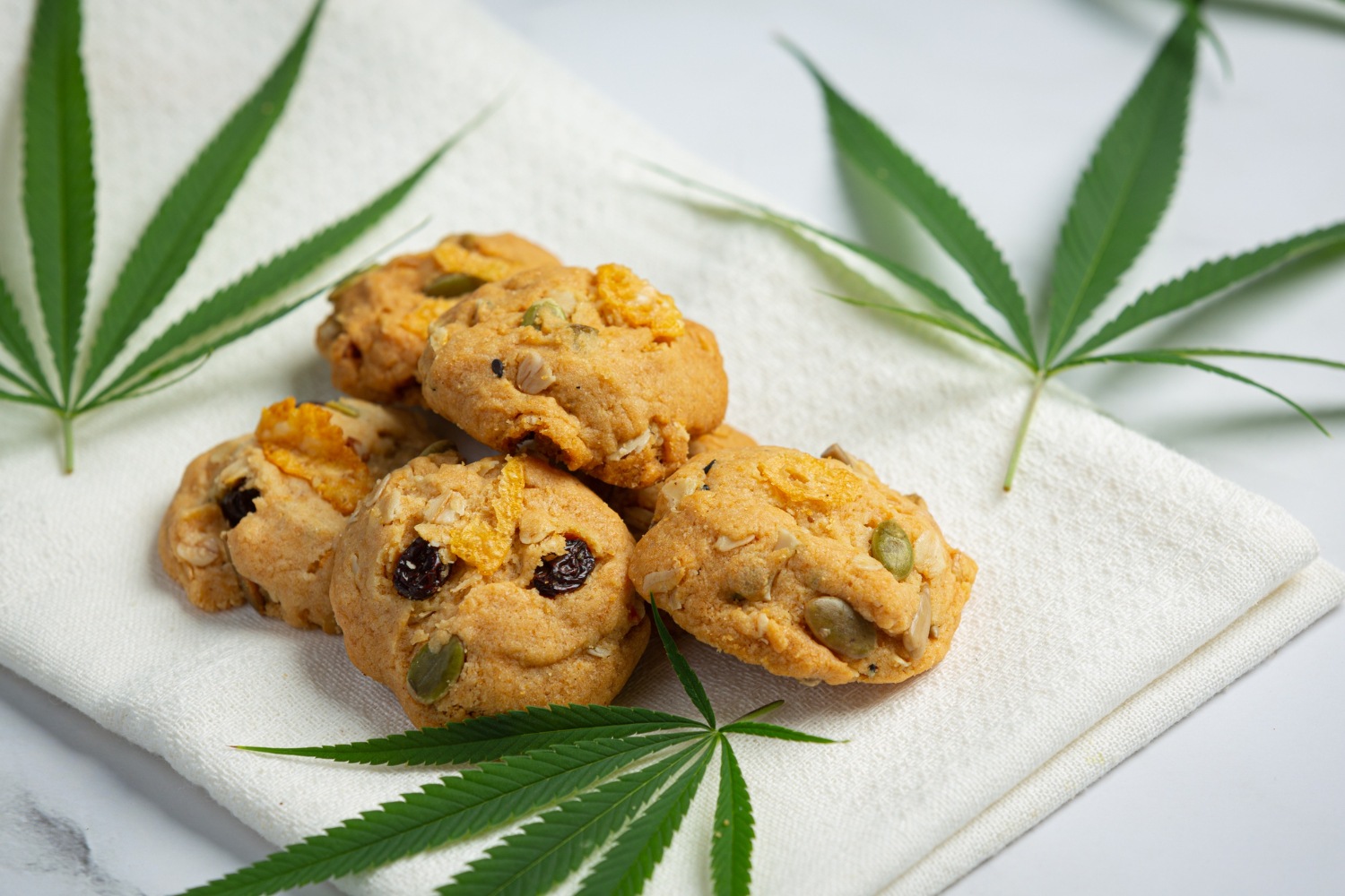annabis cookies – THC-infused edibles on a wooden table