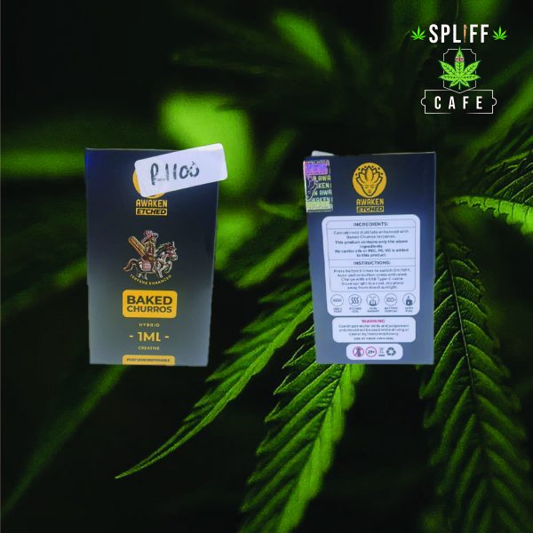 P18 DESIGN-01 (1) Awaken Etched 1ml Baked Churros Etched Disposable Vape