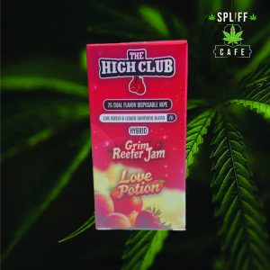 P42 DESIGN-01 The High Club Vape – Grim Reefer Jam x Love Potion Dual Flavor Disposable Vape